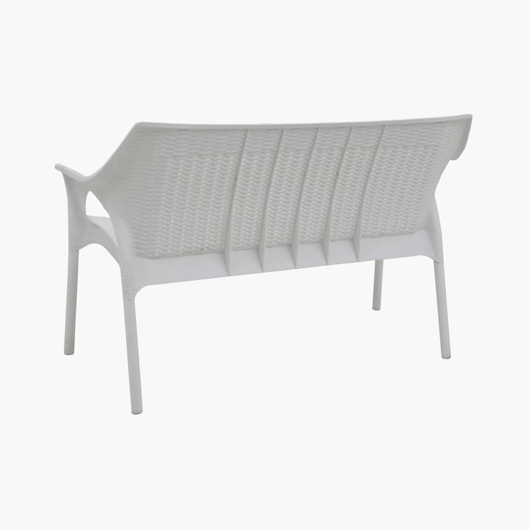 Abigail Polypropylene Outdoor Loveseat - White