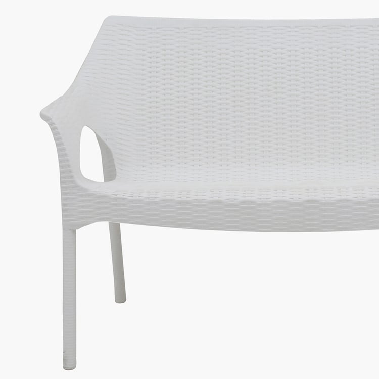 Abigail Polypropylene Outdoor Loveseat - White