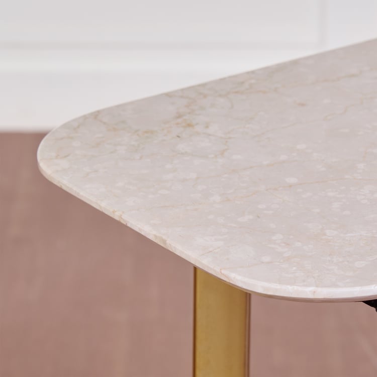 Vogue Faux Marble Top Console Table - Gold