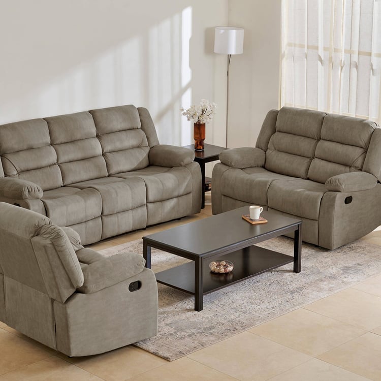Cairo NXT Fabric 3+2+1 Seater Recliner Set - Greige