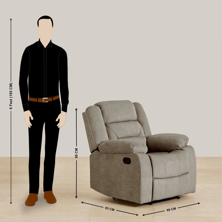 Cairo NXT Fabric 3+1+1 Seater Recliner Set - Greige