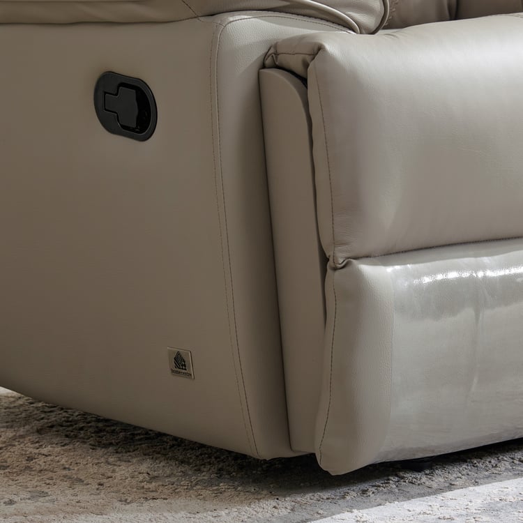 Torino Half Leather 1-Seater Recliner - Grey