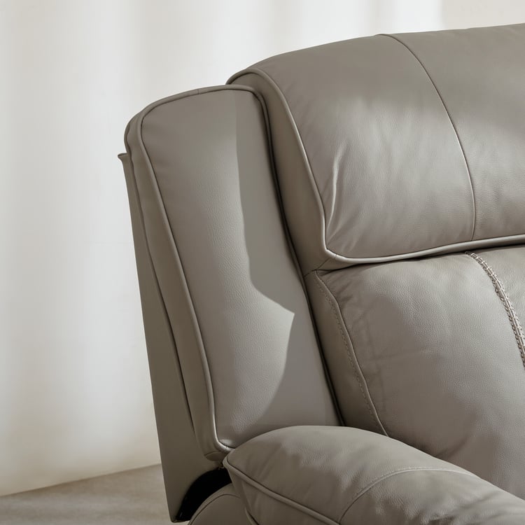 Torino Half Leather 1-Seater Recliner - Grey