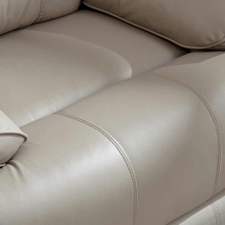 Torino Half Leather 1-Seater Electric Recliner - Grey