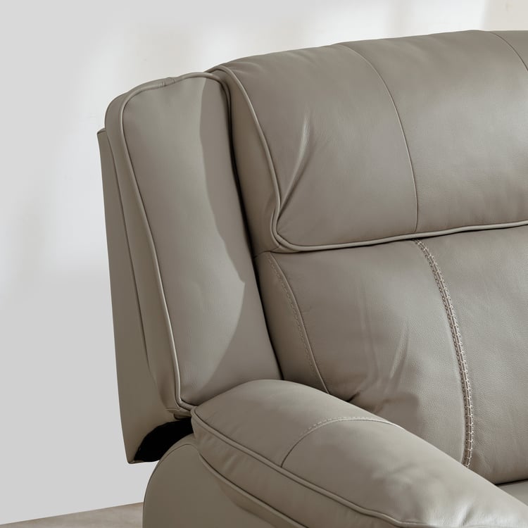 Torino Half Leather 2-Seater Recliner - Grey