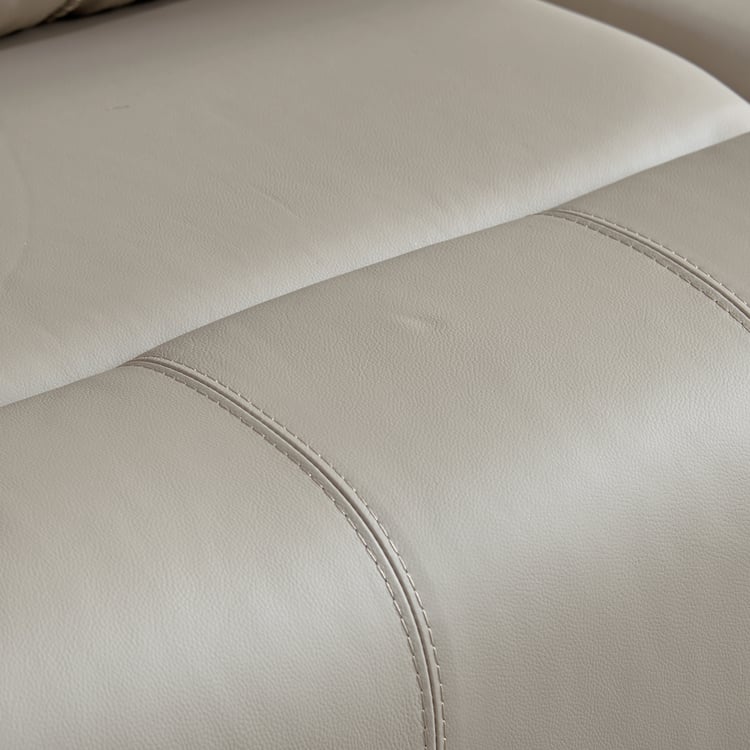 Torino Half Leather 3-Seater Electric Recliner - Grey