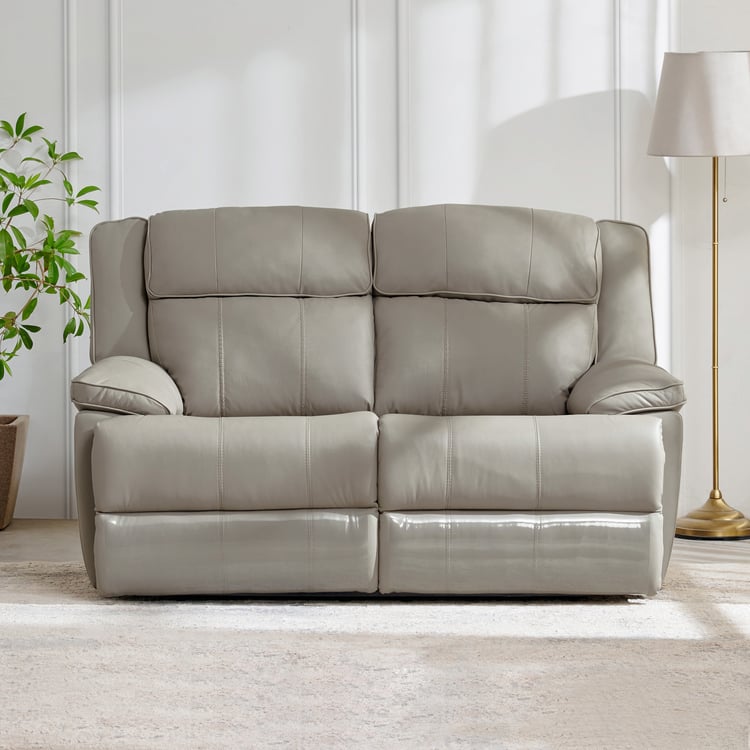 Torino Half Leather 3+2 Seater Recliner Set - Grey