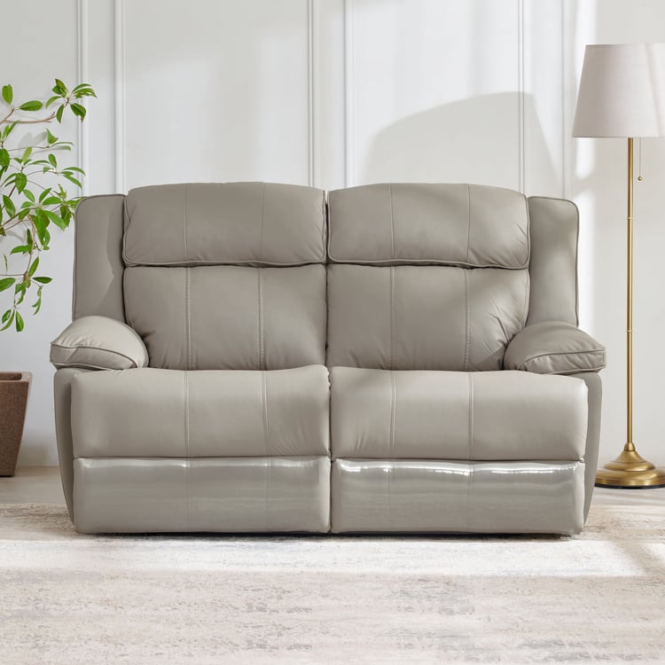 Torino Half Leather 3+2 Seater Electric Recliner Set - Grey