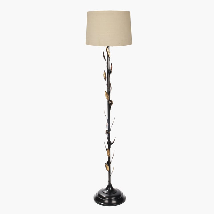 HOMESAKE Metal Floral Floor Lamp