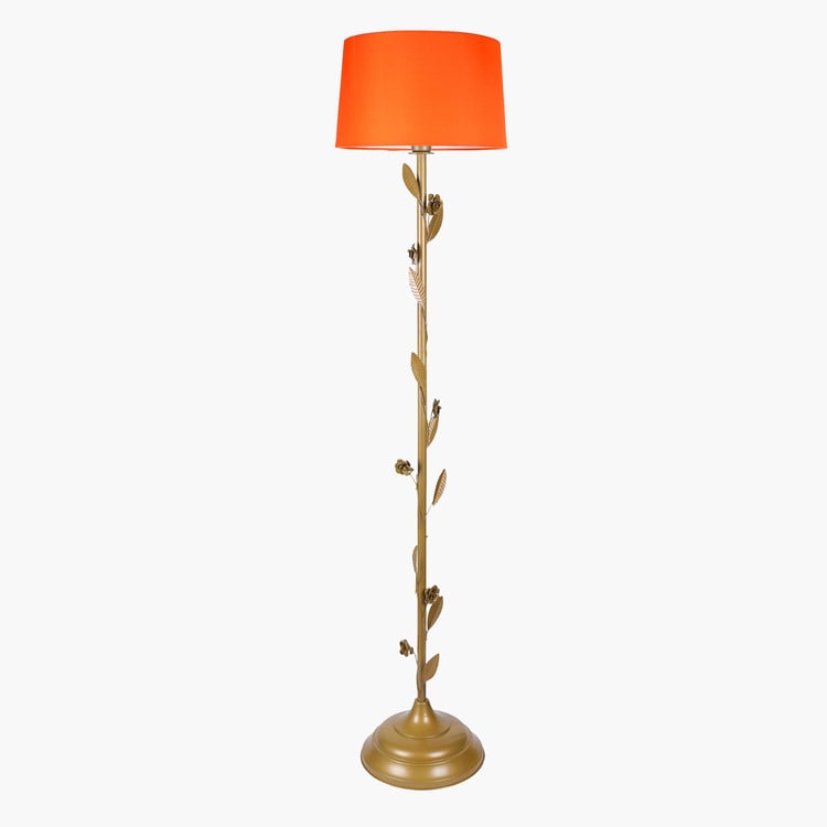HOMESAKE Metal Floral Floor Lamp