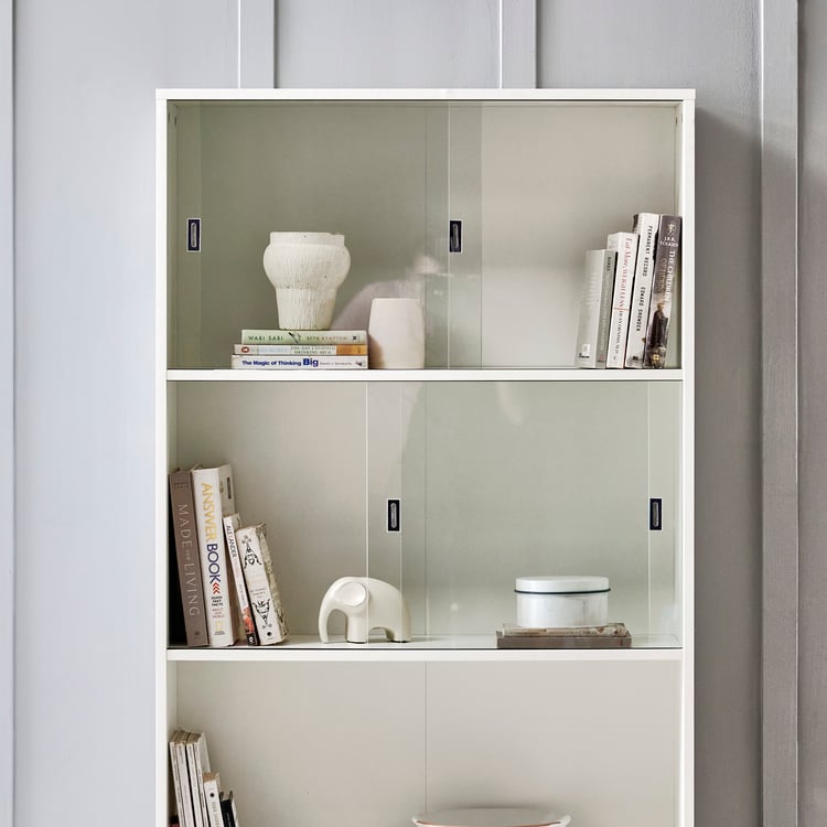 Helios Alton Torres 2-Door Book Cabinet - White