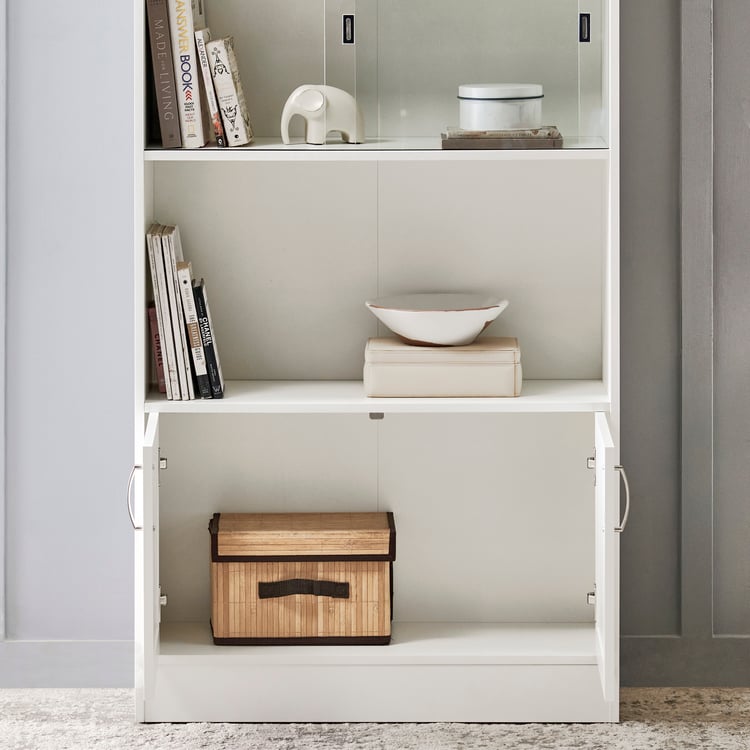 Helios Alton Torres 2-Door Book Cabinet - White