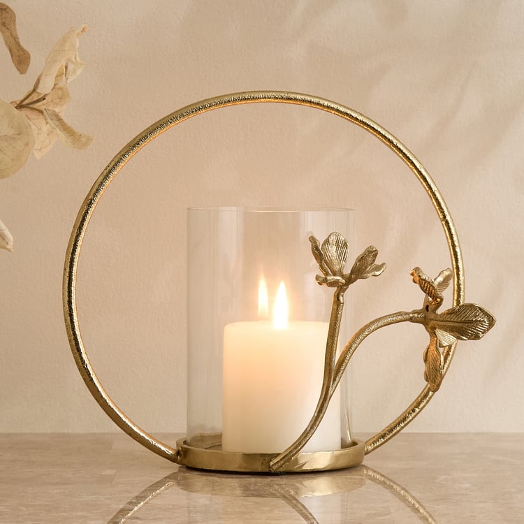 Hoovu Nola Metal Hurricane Ring Candle Holder