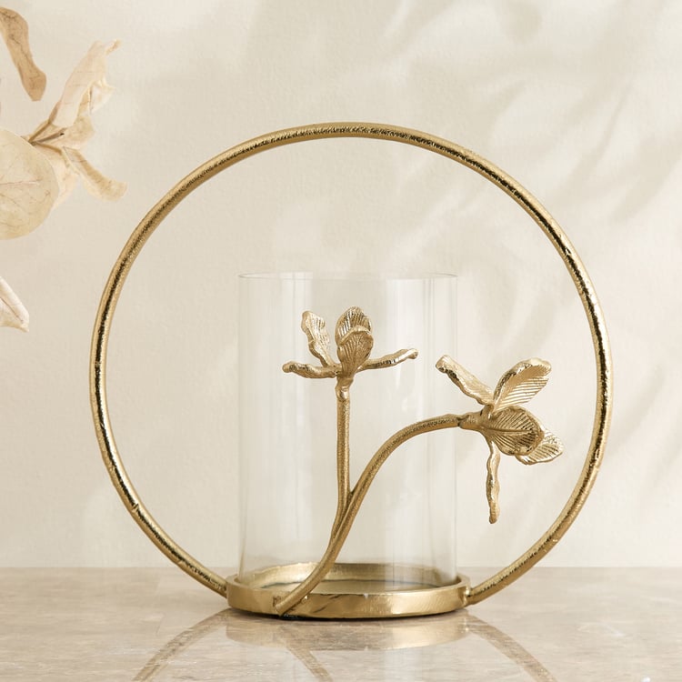 Hoovu Nola Metal Hurricane Ring Candle Holder
