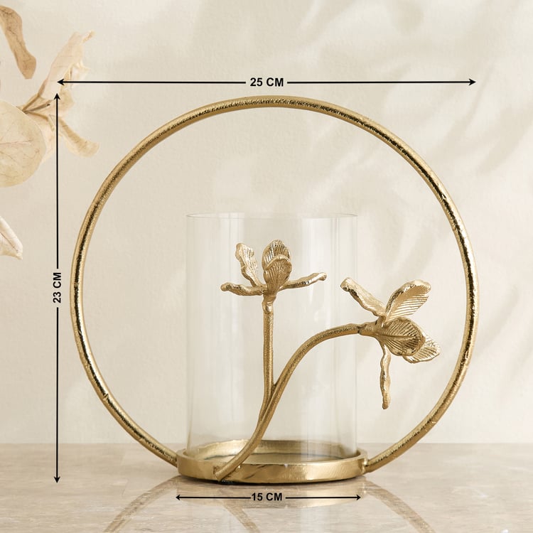 Hoovu Nola Metal Hurricane Ring Candle Holder