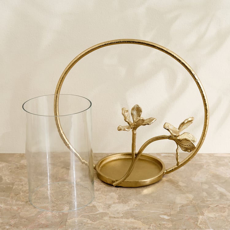 Hoovu Nola Metal Hurricane Ring Candle Holder