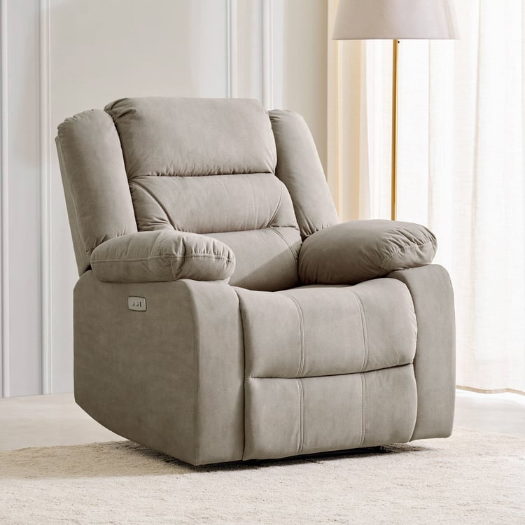 Cairo NXT Fabric 1-Seater Electric Recliner - Greige