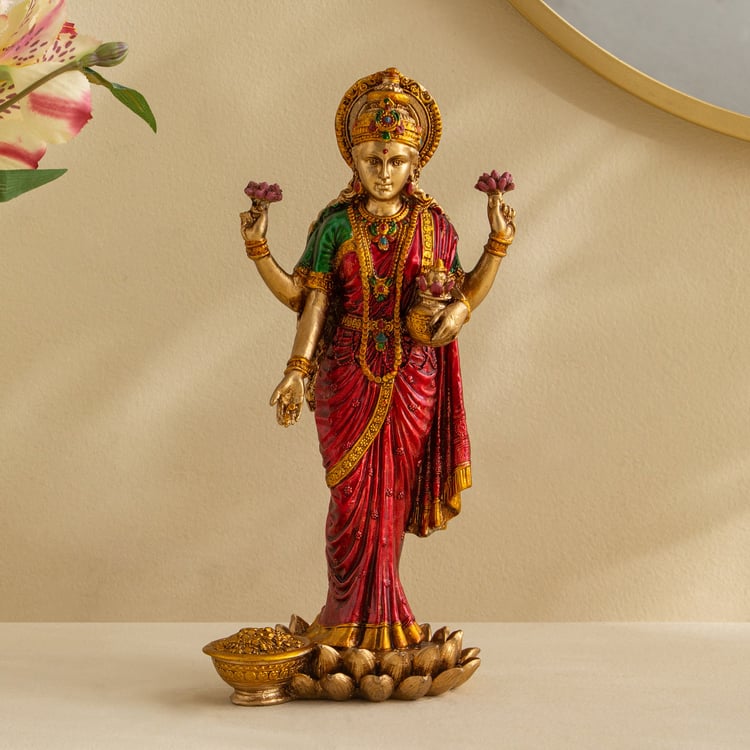 Corsica Ananta Polyresin Standing Lakshmi Figurine