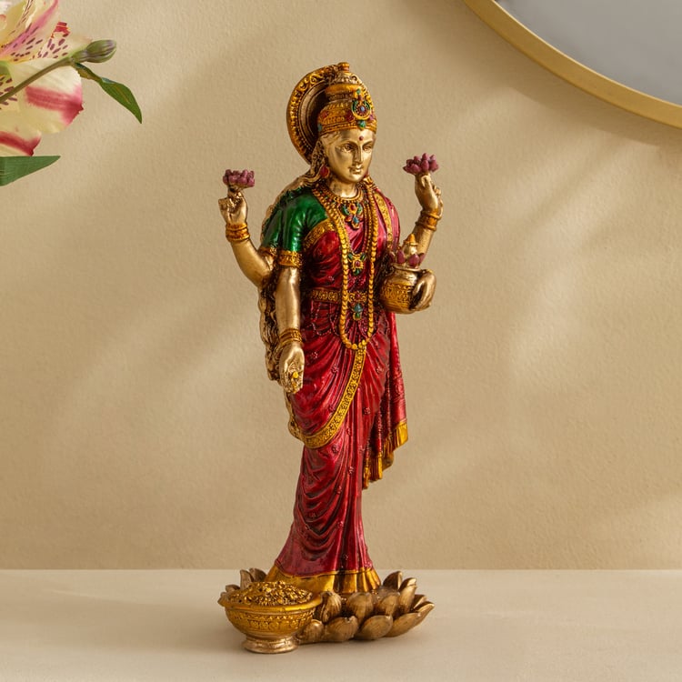 Corsica Ananta Polyresin Standing Lakshmi Figurine
