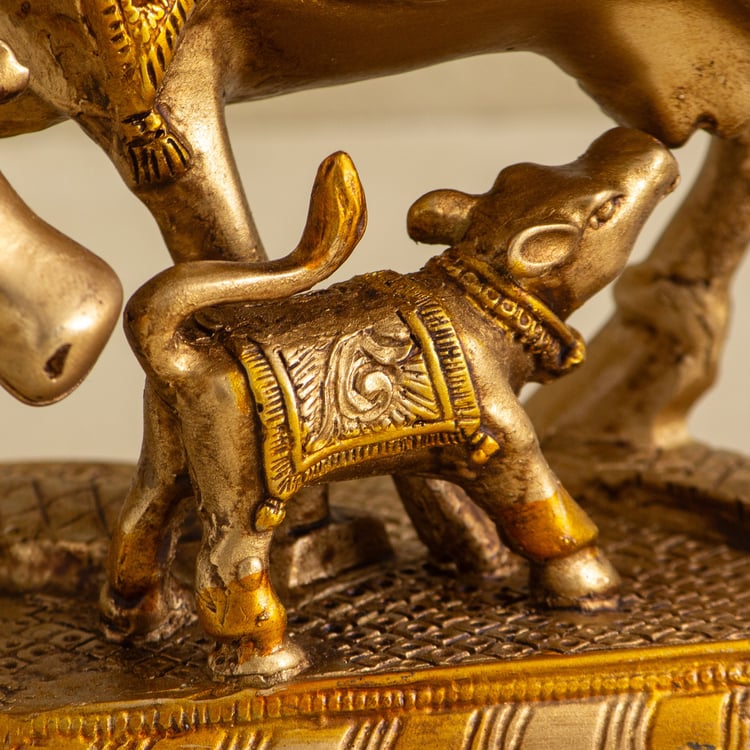 Corsica Ananta Polyresin Cow and Calf Figurine