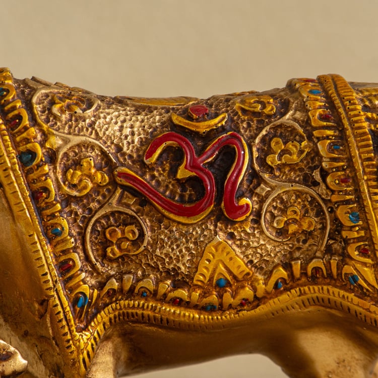 Corsica Ananta Polyresin Cow and Calf Figurine