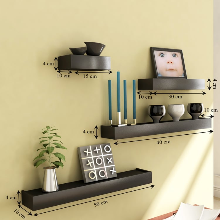 HOME SPARKLE Set of 4 DIY Cubic Wall Shelves