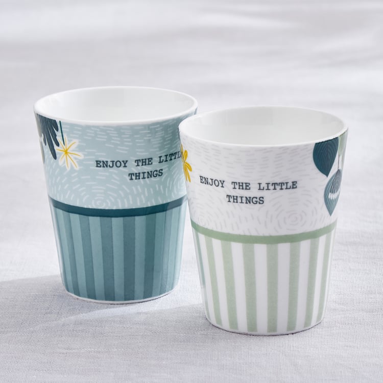 Raisa Joven 5Pcs Bone China Cutting Chai Cups with Stand - 140ml
