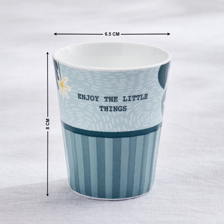 Raisa Joven 5Pcs Bone China Cutting Chai Cups with Stand - 140ml