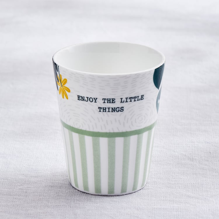 Raisa Joven 5Pcs Bone China Cutting Chai Cups with Stand - 140ml
