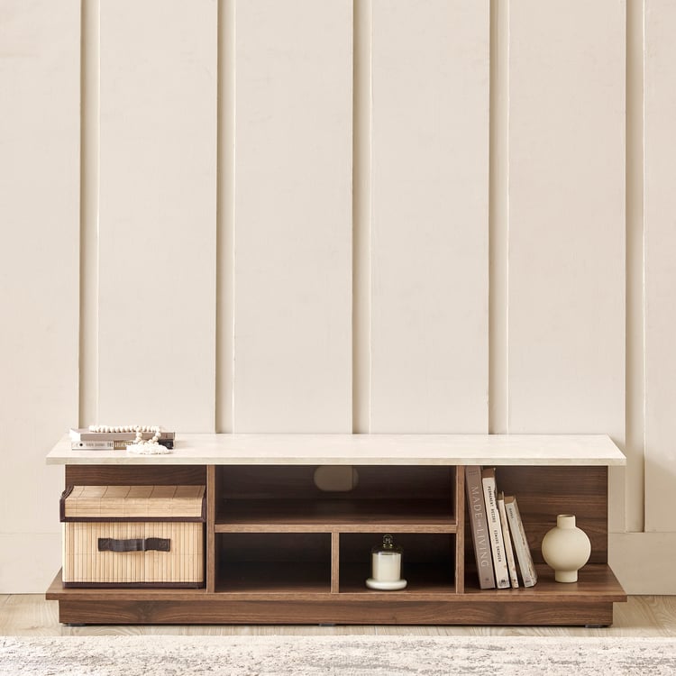 Helios Addison Open TV Unit - Brown