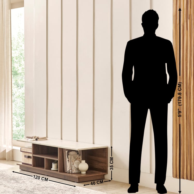 Helios Addison Open TV Unit - Brown