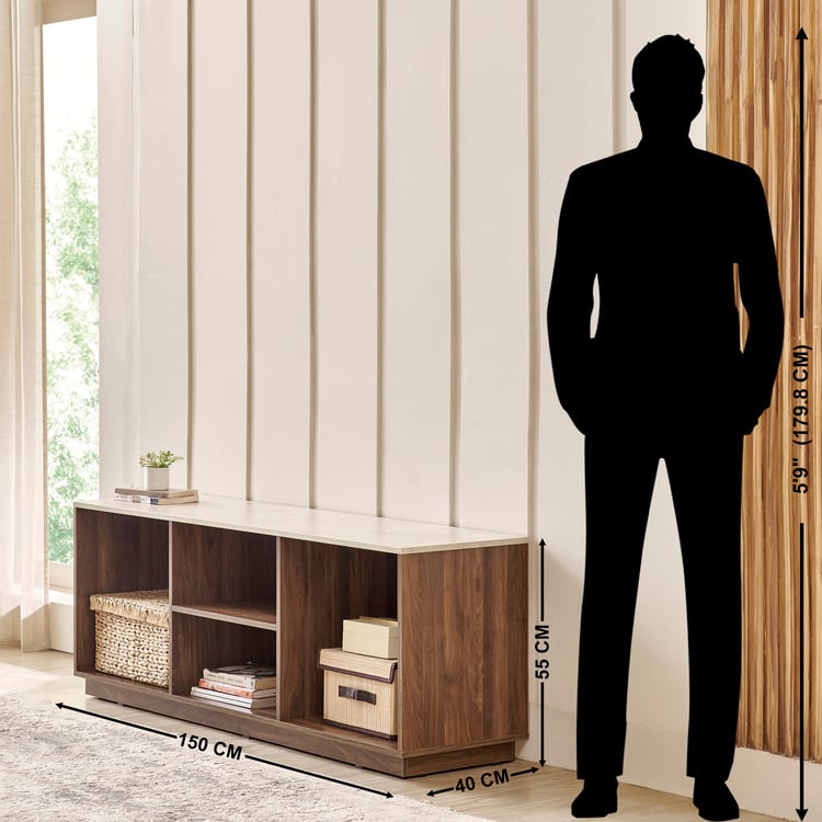 Helios Addison Open TV Unit - Brown