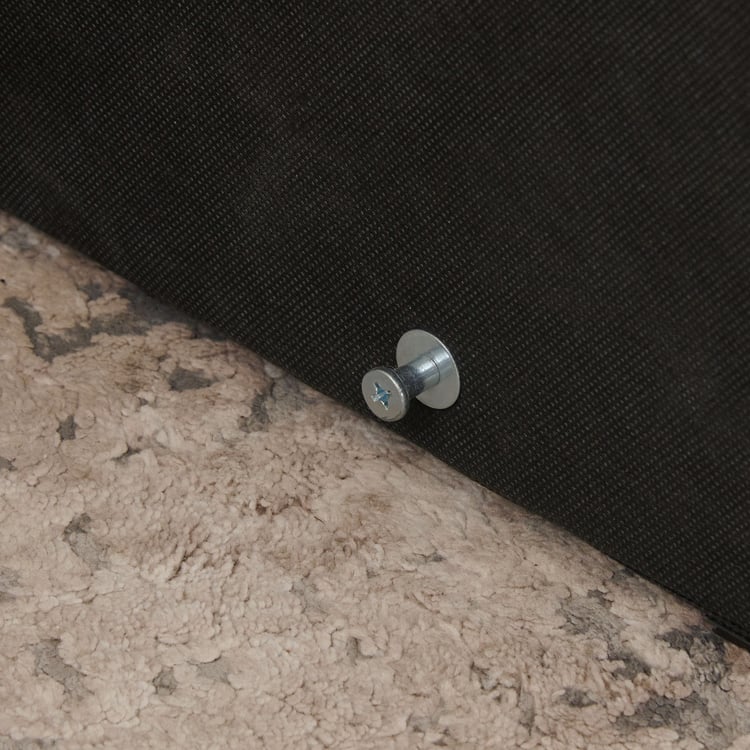 Torino Half Leather 3-Seater Right Corner Recliner with Chaise - Grey