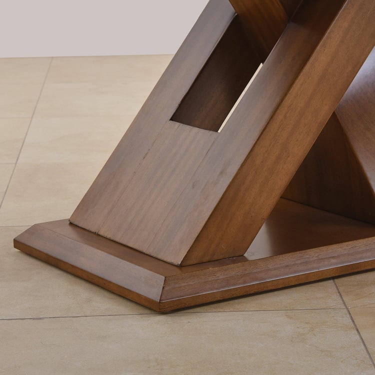 Prince NXT Faux Marble Top 6-Seater Dining Set with Chairs - White