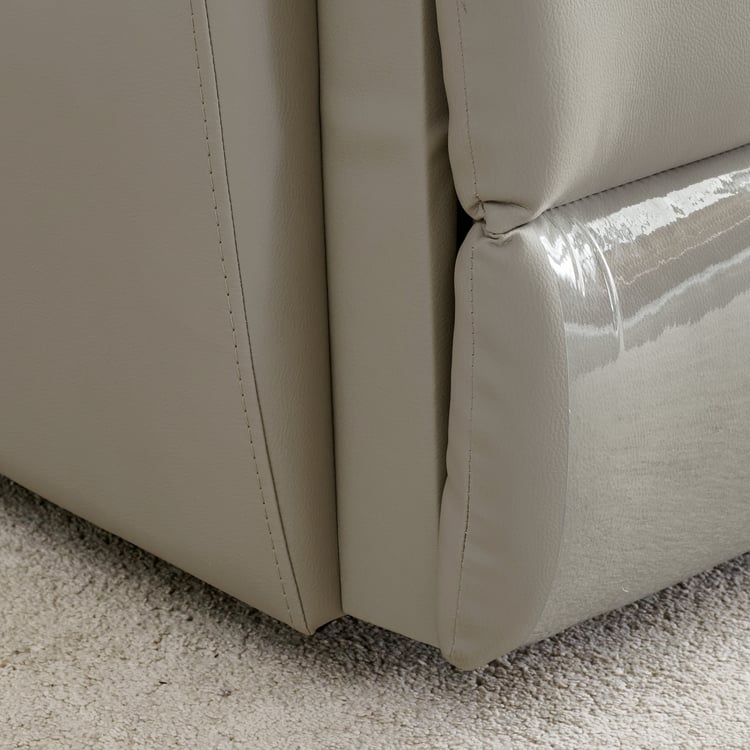 Torino Faux Leather 2-Seater Recliner - Grey