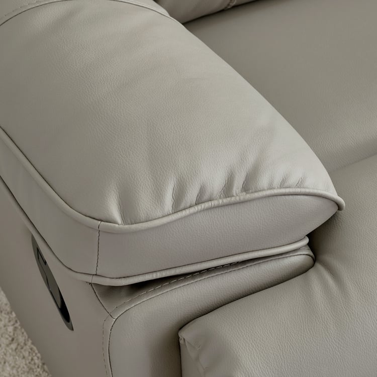 Torino Faux Leather 2-Seater Recliner - Grey