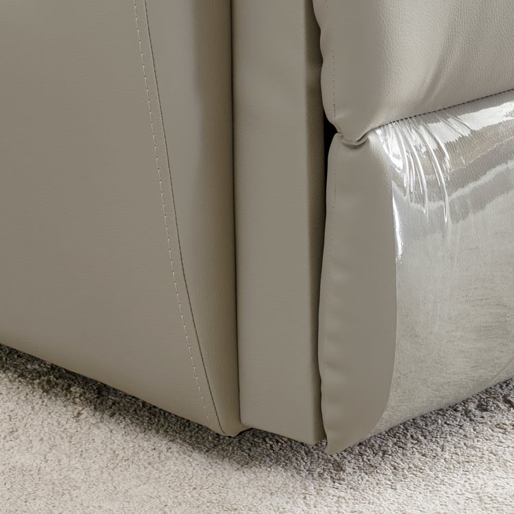 Torino Faux Leather 3-Seater Recliner - Grey