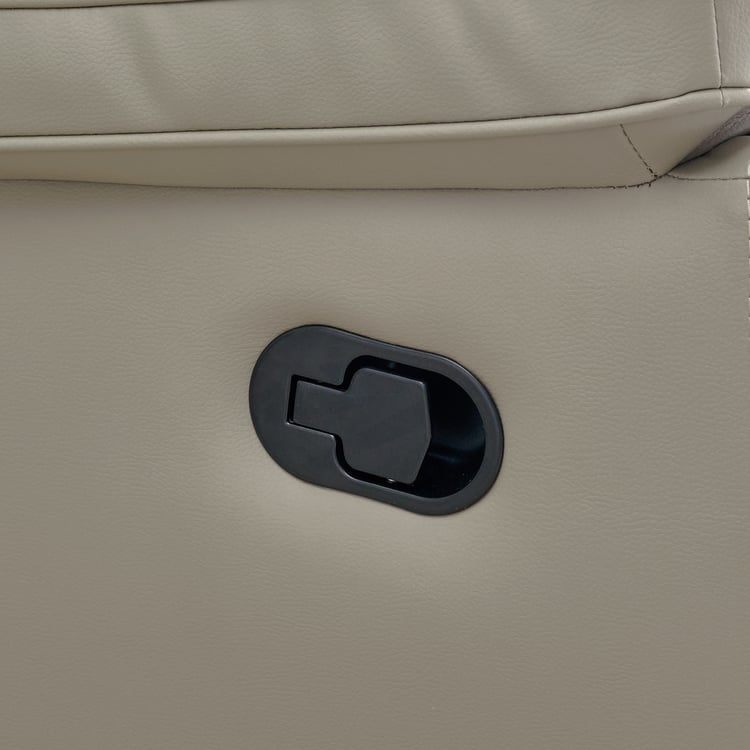 Torino Faux Leather 3-Seater Recliner - Grey