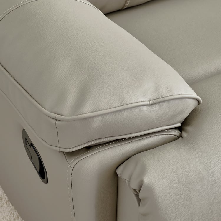 Torino Faux Leather 3-Seater Recliner - Grey