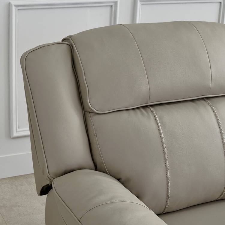 Torino Faux Leather 3-Seater Electric Recliner - Grey