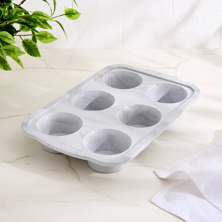 Bakers Pride Floura Silicone 6 Cups Muffin Pan