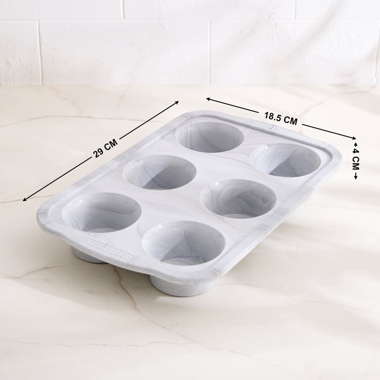 Bakers Pride Floura Silicone 6 Cups Muffin Pan