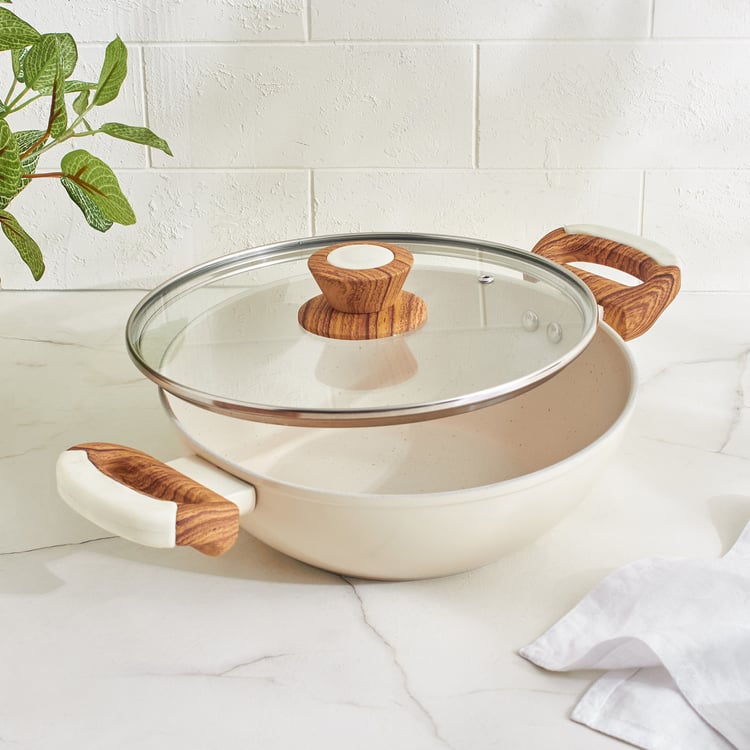 Chef's Pride Jayeon Aluminium Non-Stick Kadhai with Lid - 550ml