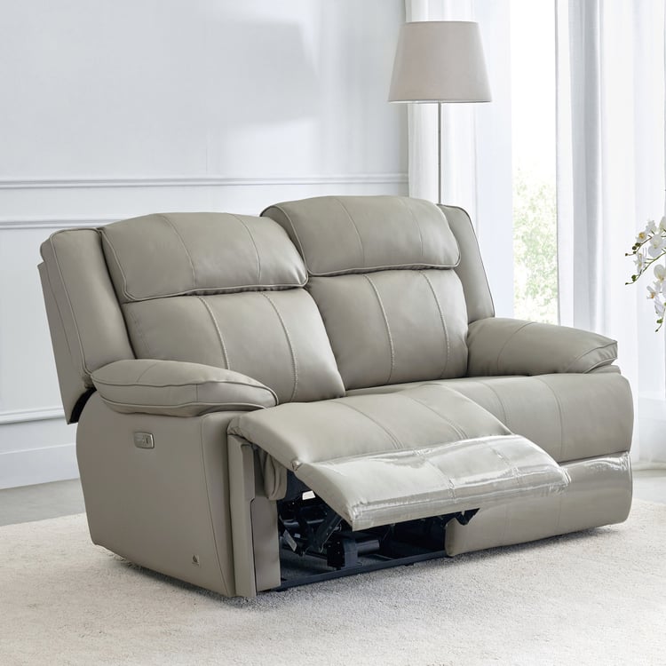 Torino Faux Leather 3+2+1 Seater Electric Recliner - Grey