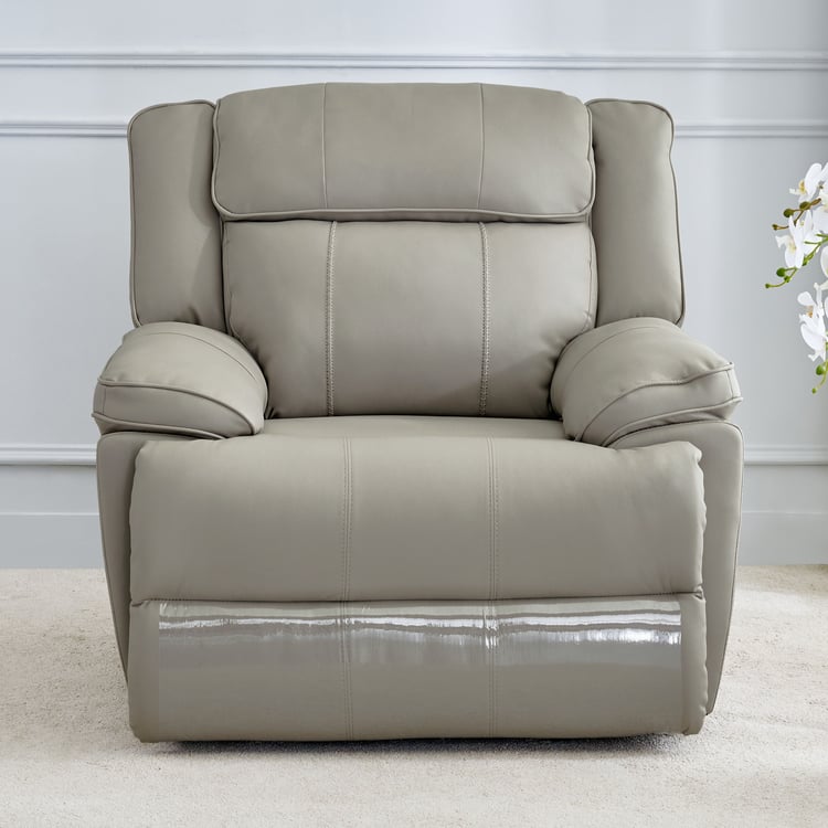 Torino Faux Leather 3+1+1 Seater Electric Recliner - Grey