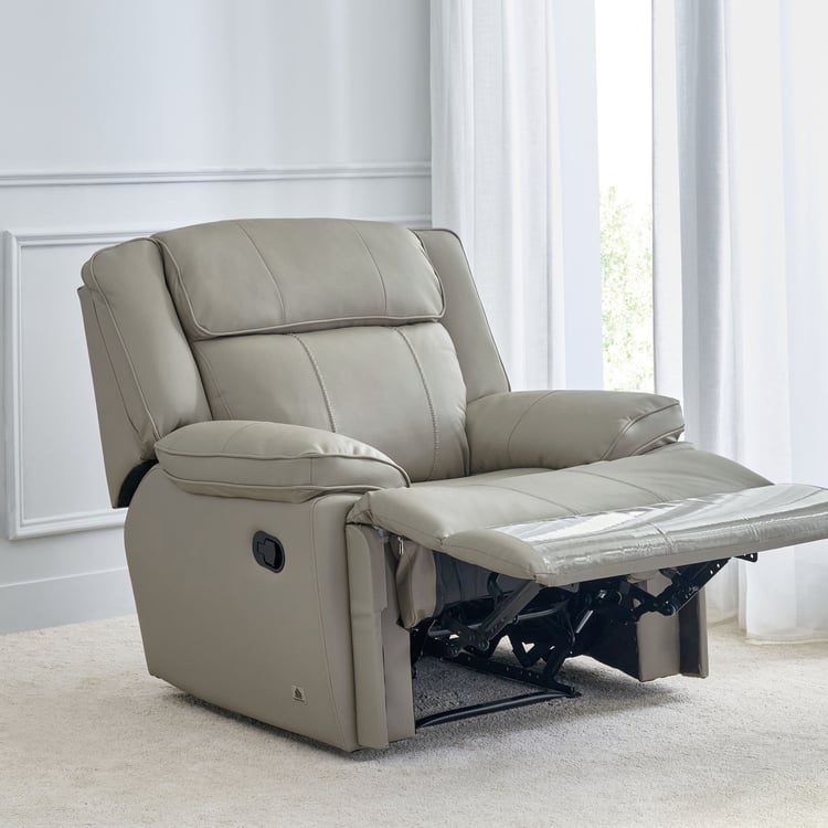 Torino Faux Leather 3+1+1 Seater Recliner - Grey