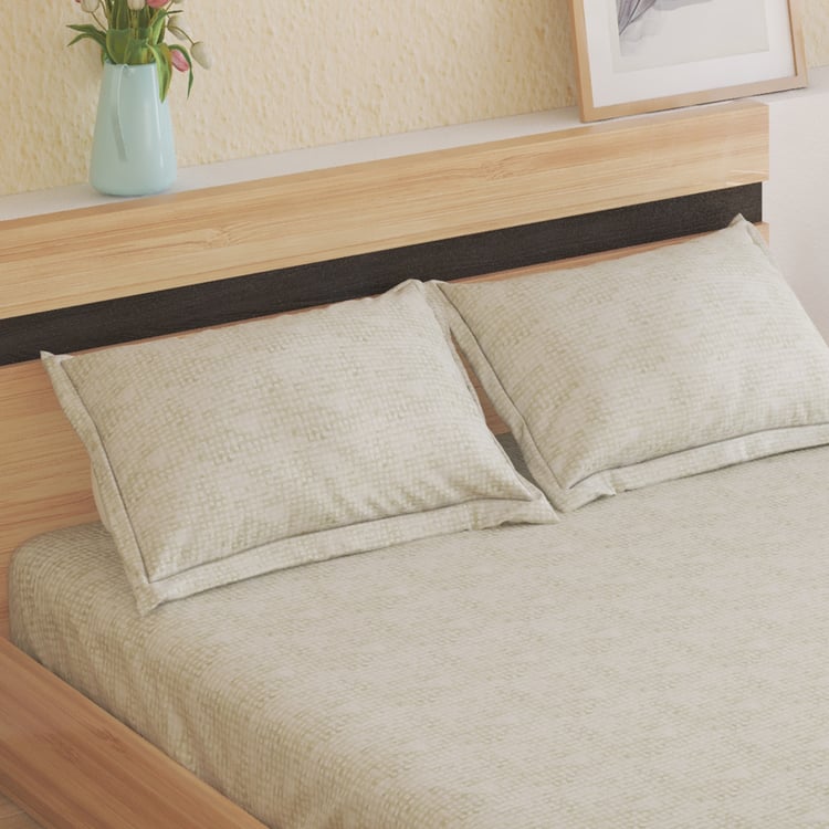 Mystic Garden Cotton 180TC Printed 3Pcs King Fitted Bedsheet Set