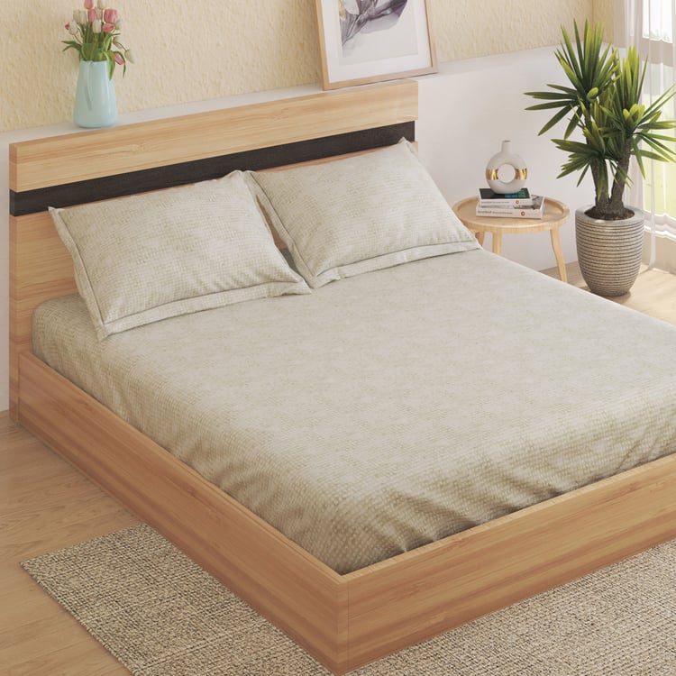 Mystic Garden Seaspray Cotton 180TC Printed 3Pcs Super King Bedsheet Set