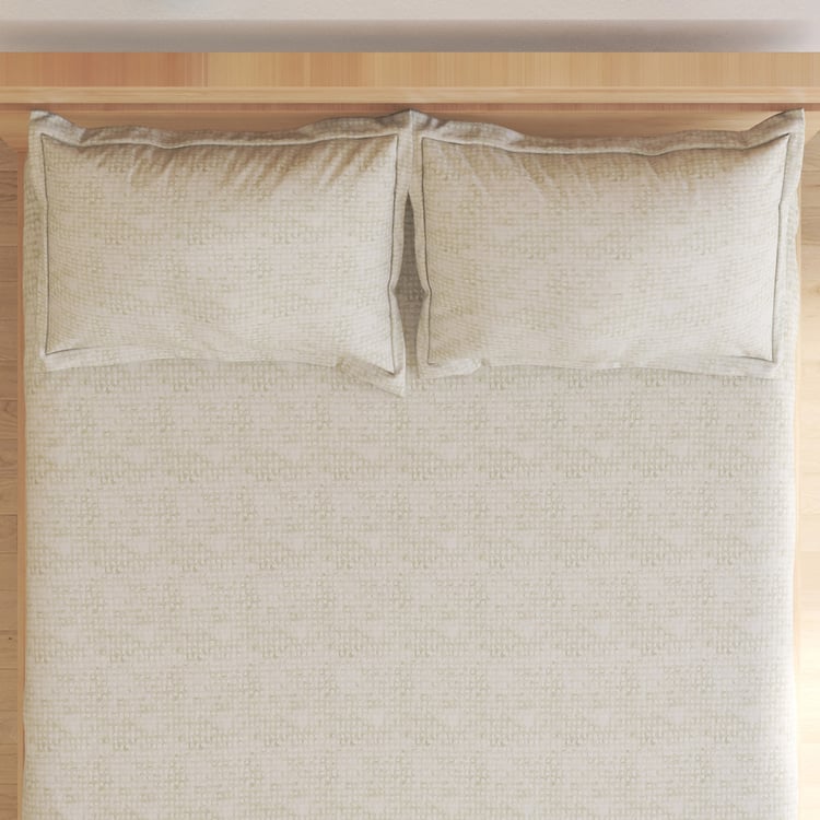 Mystic Garden Seaspray Cotton 180TC Printed 3Pcs Super King Bedsheet Set