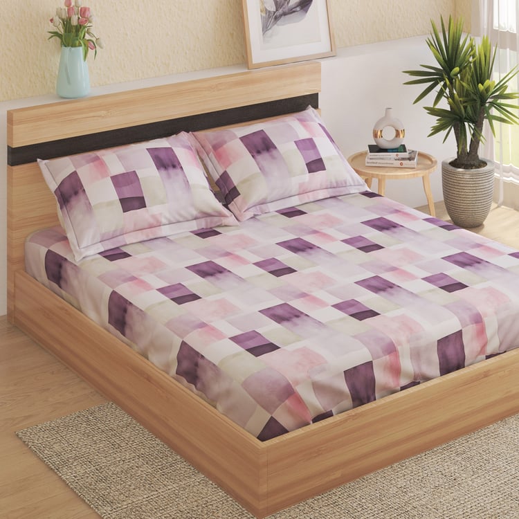 Mystic Garden Whinfell Cotton 180TC Printed 3Pcs Super King Bedsheet Set